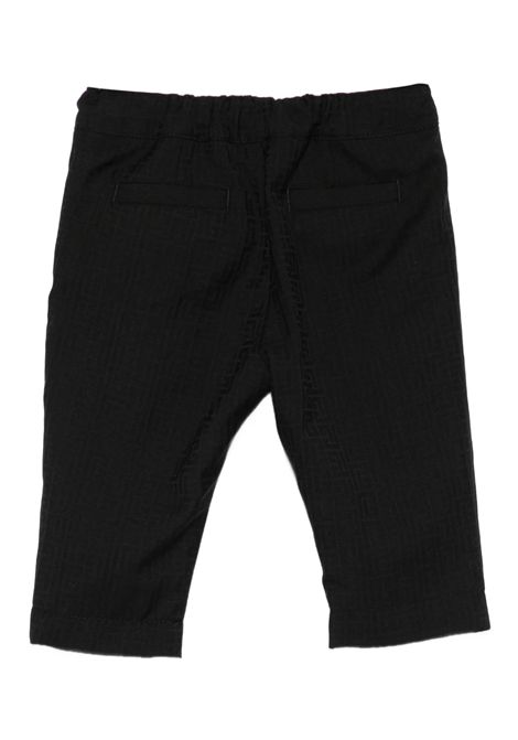 Pantaloni con pieghe e logo BALMAIN KIDS | BX6610 I0291930OR